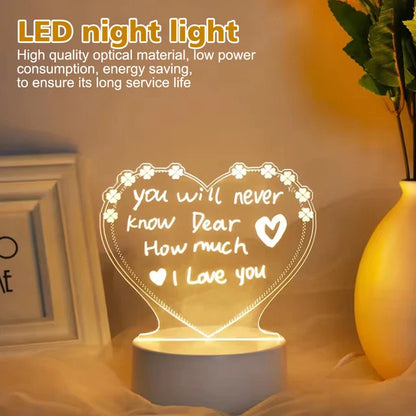 ACRYLIC MESSAGE BOARD HEART(ST-102) (44788)