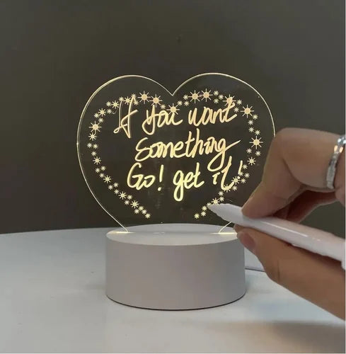ACRYLIC MESSAGE BOARD HEART(ST-102) (44788)