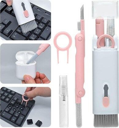 7 IN 1 KEYBOARD CLEANING BRUSH WITH GLASS CLEANER SPRAY(ST-102) (45014)
